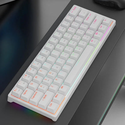 MK61 USB Gaming Esports Mechanical Keyboard 61 Key Red Axis Wired Detachable Cable RGB Backlight Hot Swap