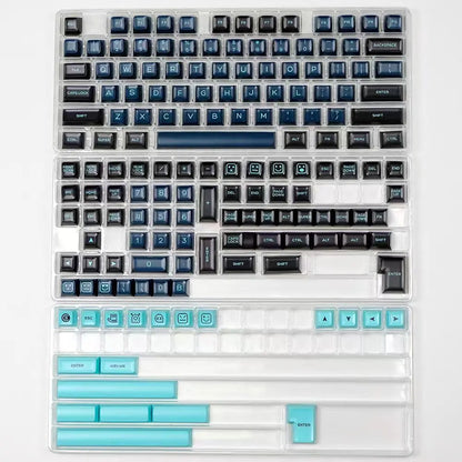 160-Key PBT SA Profile Monster Keycap Set - Sleek Black with Blue Accents, Durable & Smooth for Mechanical Keyboards, Backlit Keys, and Keyboards - Ideal for Gaming & Typing, Gaming Keyboard Keyboard