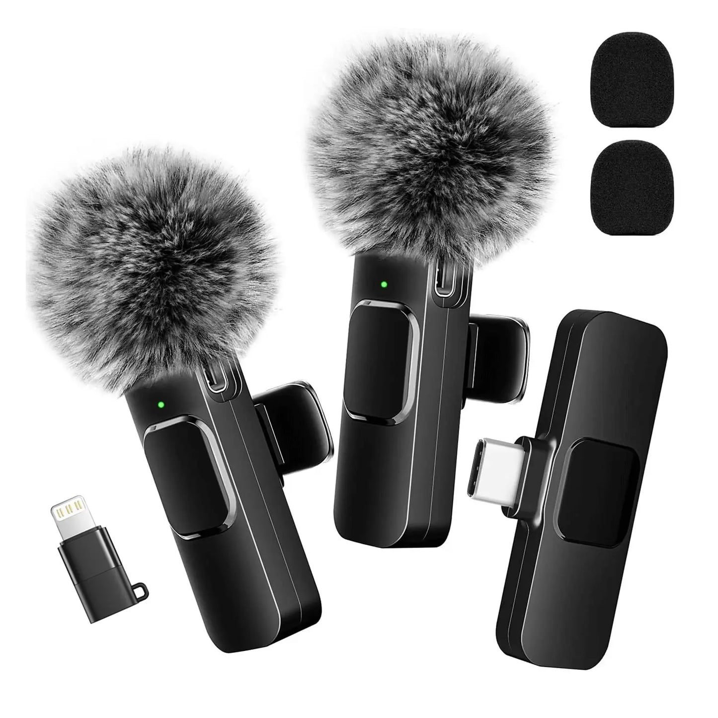 Hitozon Wireless Mini Lavalier Microphone for iPhone 15/16/17, iPad, and Android Devices - Noise Reduction, Portable USB-C Lapel Mic for Video Recording, Vlogging, TikTok, and YouTube