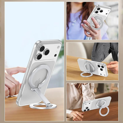 Magnetic Phone Stand and Fidget Spinner Combo - Dual Magnetic Ring Holder with 360° Rotation, Magsafe Compatible, Ideal for Stress Relief and Versatile Use at Home, Office, Travel, and Gym