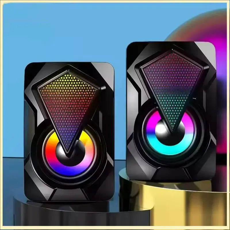 New Mini Wired RGB Computer Speakers (X2)