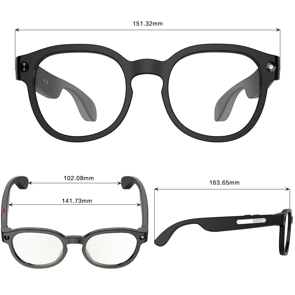 Sightflow Smart AI Camera Glasses with 8MP Photochromic UV Protection Lenses, Real-Time Translation in 160+ Languages, Bluetooth Audio, Hands-Free Photo and Video Capture, Touch Control, Ideal for Travel and Outdoor Use, Compatible with iOS and Android