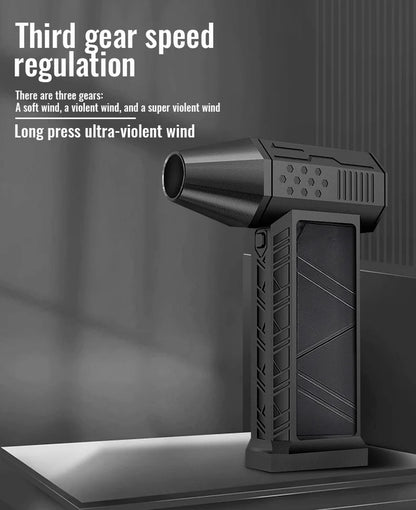 X3 130000RPM Turbofan High Power Jet Fan Air Duster Motor Variable Speed Dust Blower Brushless Cleaning Tool Handheld Air Blower