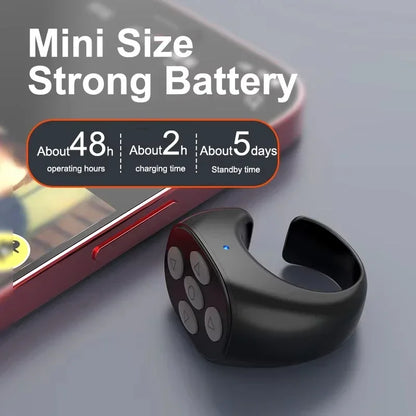 Smart Fingertip Ring Remote Control Automatic Page Turner Browsing Mouse Wireless Bluetooth for Mobile Selfie Mice Selfie Video