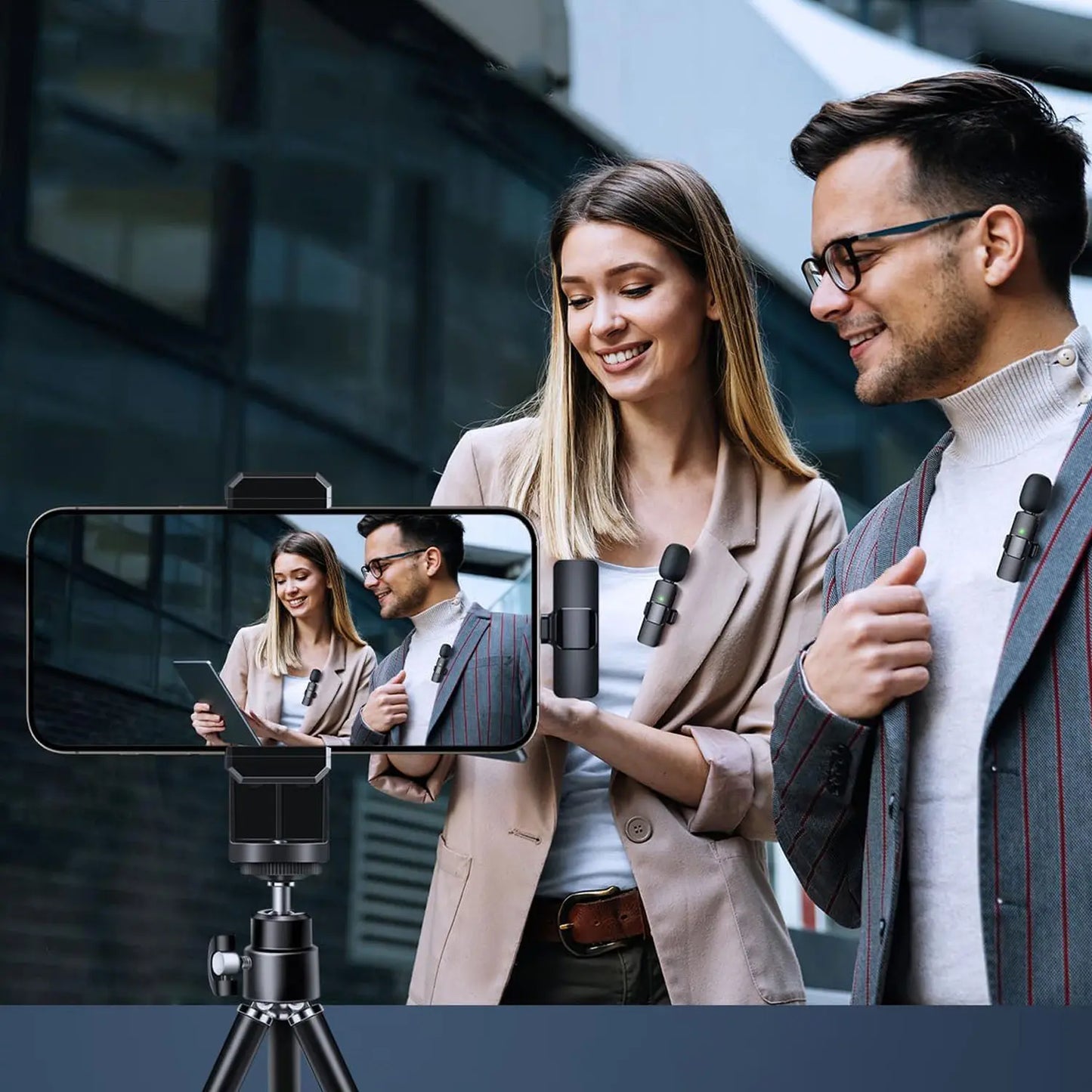 Hitozon Wireless Mini Lavalier Microphone for iPhone 15/16/17, iPad, and Android Devices - Noise Reduction, Portable USB-C Lapel Mic for Video Recording, Vlogging, TikTok, and YouTube