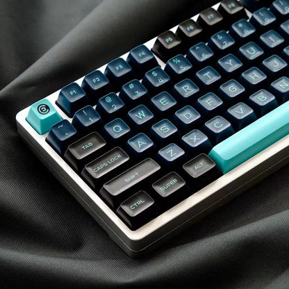 160-Key PBT SA Profile Monster Keycap Set - Sleek Black with Blue Accents, Durable & Smooth for Mechanical Keyboards, Backlit Keys, and Keyboards - Ideal for Gaming & Typing, Gaming Keyboard Keyboard