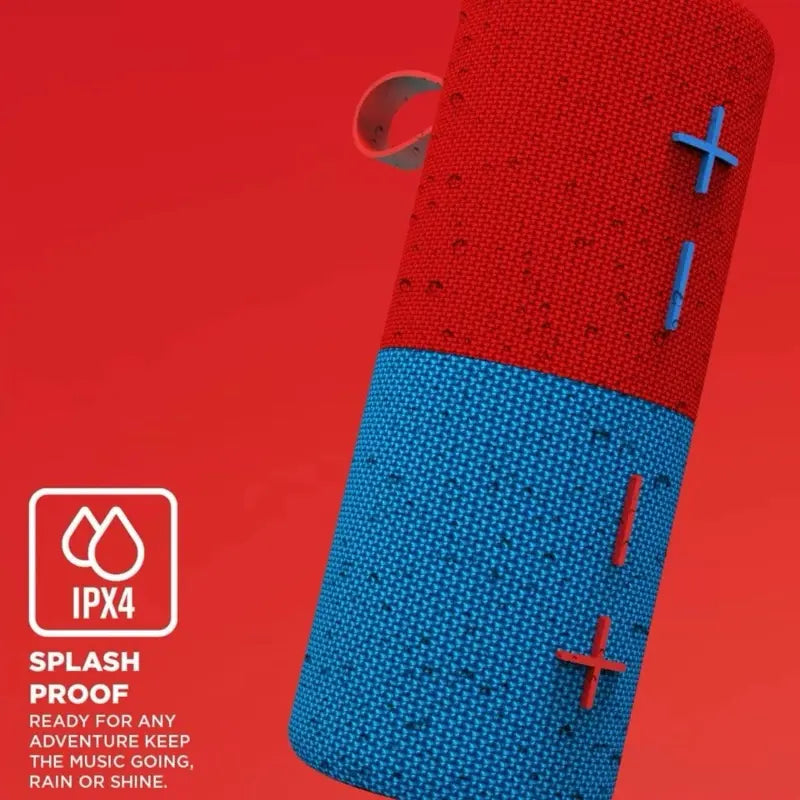 Split Magnetic Waterproof Speakers - Red & Blue Portable Audio Units with Magnetic Feature