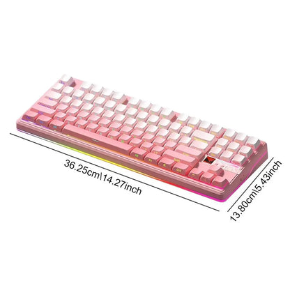 Aula F87Pro V2 Gaming Keyboard, 87 Key Layout, Wired/Wireless Connection, RGB Lighting, Advanced Key Settings, Long Battery Life