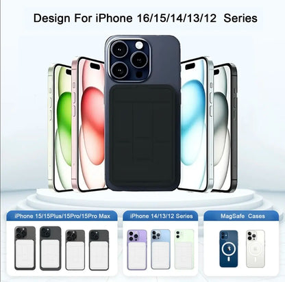 10000Mah Magsafe Magnetic Power Bank with Built-In Cables & Phone Stand｜22.5W PD Fast Charge LED Display Portable Charger for Iphone 12-17 Android Hands Free Wireless Charging Gift Smartphone Chargeable