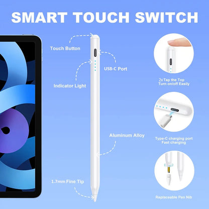 Professional Stylus Pen for Apple iPad (2018-2026) - Fast Charging, Magnetic Attachment, Compatible with iPad 11/10/9/8/7/6th Gen, Pro 12.9/11/13-Inch, Air 3/4/5/M2/M3, Mini 5/6 - Pink