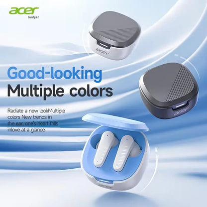 Acer Premium Wireless Earbuds, Spatial Audio with Surround Sound, Long Battery Life, Smart Call Noise Cancellation, Low Latency for Gaming/Tv, Type-C Fast Charging, Earbuds Wireless Headphones Bluetooth Audifonos Bluetooth Sync Game Headset Headphone