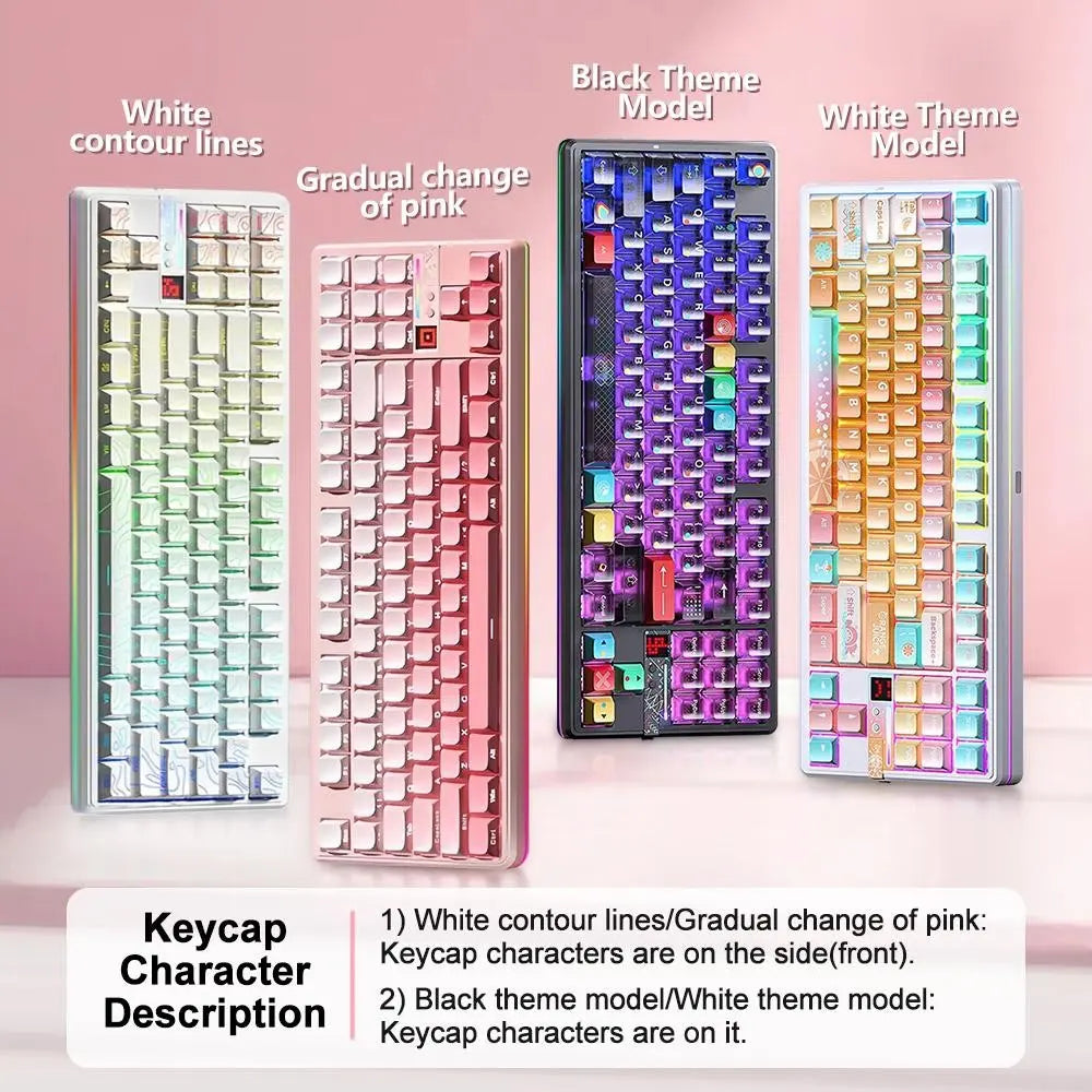 Aula F87Pro V2 Gaming Keyboard, 87 Key Layout, Wired/Wireless Connection, RGB Lighting, Advanced Key Settings, Long Battery Life