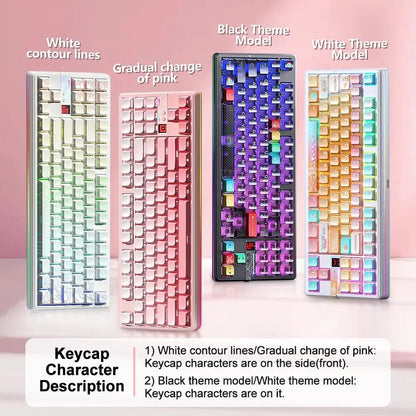 Aula F87Pro V2 Gaming Keyboard, 87 Key Layout, Wired/Wireless Connection, RGB Lighting, Advanced Key Settings, Long Battery Life