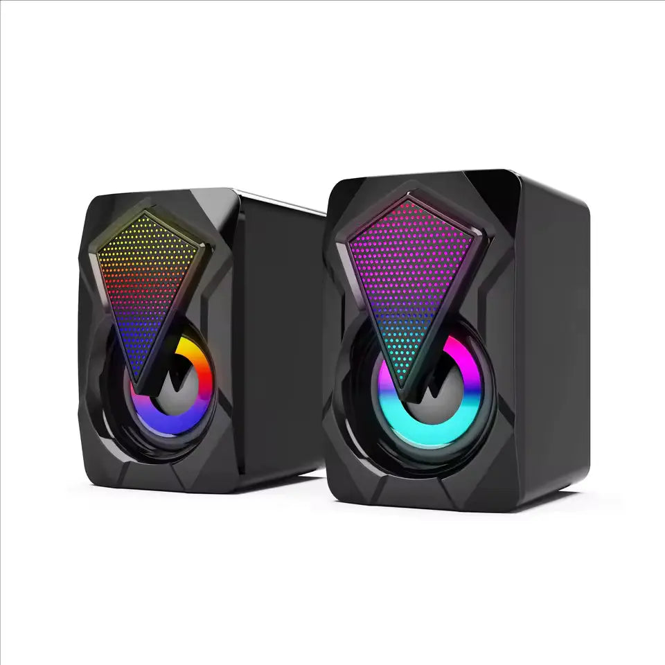 New Mini Wired RGB Computer Speakers (X2)