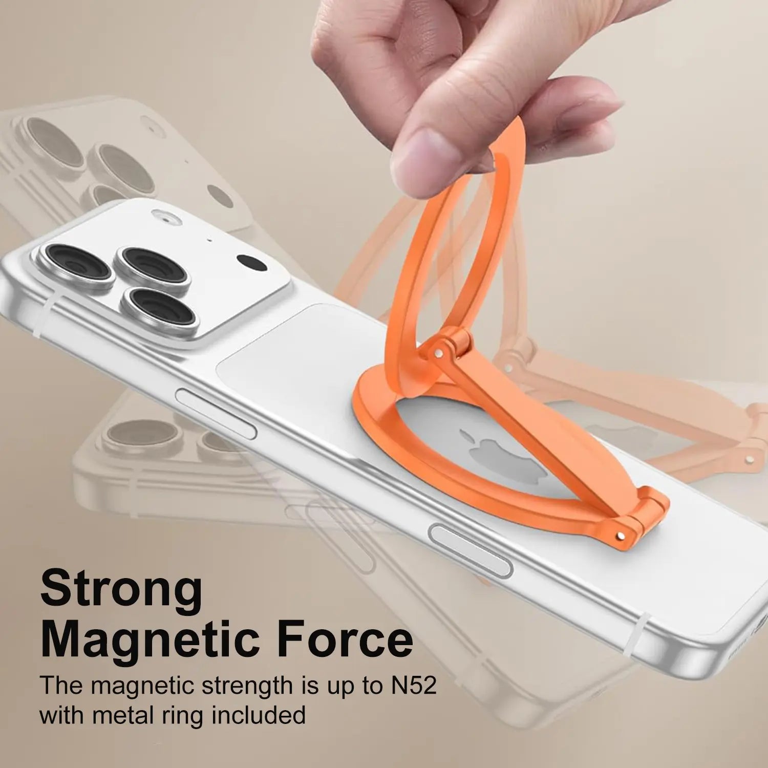 Magnetic Phone Stand and Fidget Spinner Combo - Dual Magnetic Ring Holder with 360° Rotation, Magsafe Compatible, Ideal for Stress Relief and Versatile Use at Home, Office, Travel, and Gym